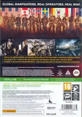 Medal of Honor Warfighter (USA) box cover back